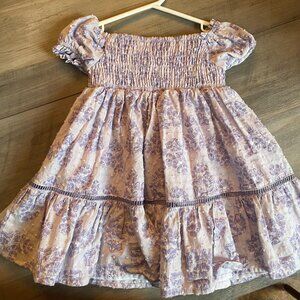 Toddler Purple Floral Dress